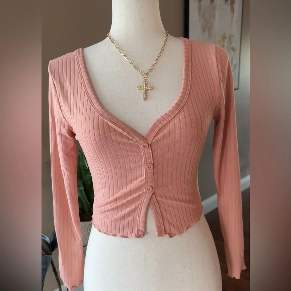 N/A ribbed cropped